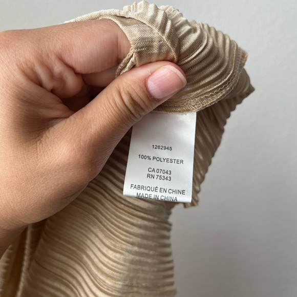 Rachel Zoe Plisse Pleated Long Sleeve Blouse XL - Picture 7 of 8